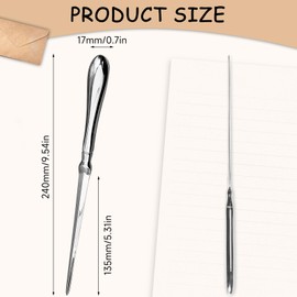 Vastarsky Letter Opener, Premium Envelope Opener Knife, Metal Office Letter Opener Envelope Slitter, Ergonomic Grip Handle Paper Cutting Tool for School Office Home Supplies