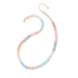 JSDDE Colorful Beaded Necklace for Women Girls Crystal Summer Beach Necklaces Bohemian Gemstone Necklace Jewelry Birthday Gifts #1