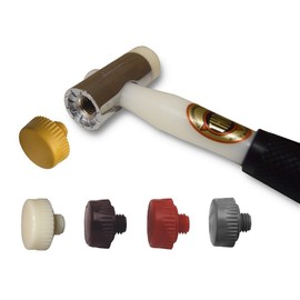 Thor 712 Glazing Hammer with Soft to Hard Nylon Face Pack - Window Mallet 38mm