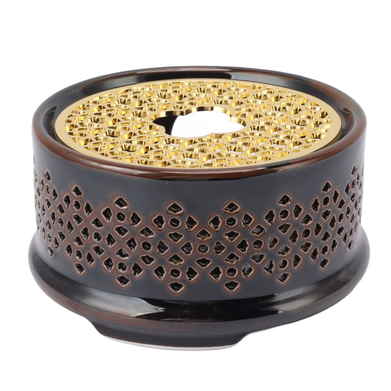 Teapot Warmer Tea Coffee Warmer Base Ceramic Heater with Spoon