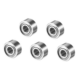 BOROLA 5-Piece Bearings, Mini Bearings, Ball Bearings, With Both Seals, Inner Diameter 0.1 x Outer Diameter 0.2 x Width 0.1 inch (2 mm) x Width 0.1 inch (2 mm) x Width 0.1 inch