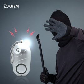Dareum Personal Safety Portable Alarm / Self-Defense Security Flashlight Night Black 2ea