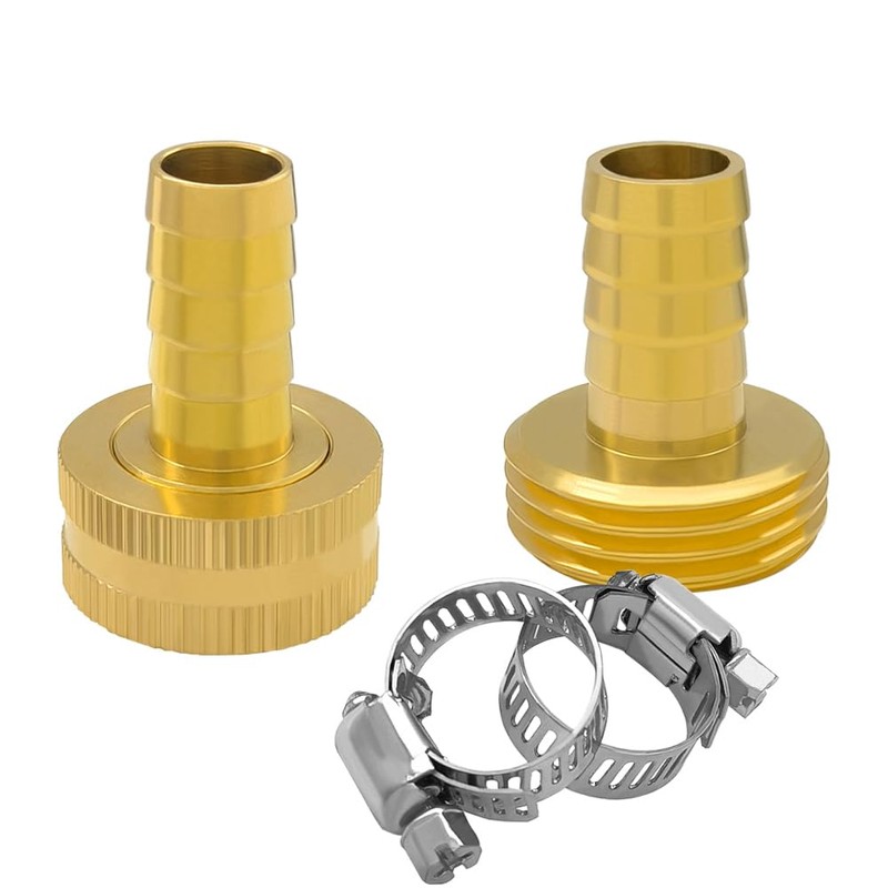 Hooshing 1/2" Garden Hose Repair Kit Brass Mender Hose Connector