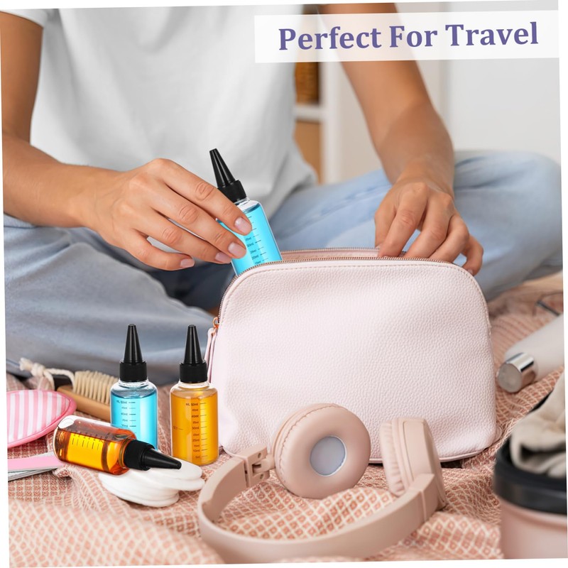 CHILDWEET Travel-sized 50ml Squeeze Bottles with Scale Aromatherapy Oil Bottle