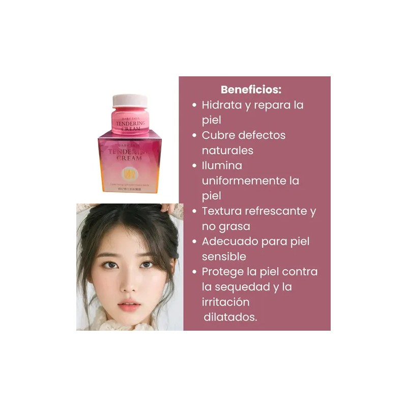Crema Suavizante Coreana Para Piel Delicada - Hidratación +