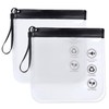 ZiSyouMa 2 Pack Toiletry Bag Cosmetic Storage Pouch Carry-On Transparent