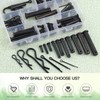 Keadic 100Pcs Flat Head Cotter Pins Assortment Kit Includes Single