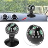 Portable Compass, Car Universal Round Mini Compass Black Plastic Case
