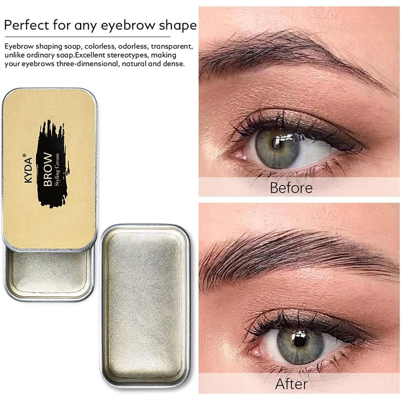 (A) - Ownest 2PCS Eyebrow Soap Kit,Brows Styling Soap,Long Lasting