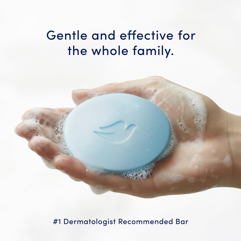 Dove Beauty Bar Soap Antibacterial Care 6 Count For Clean,