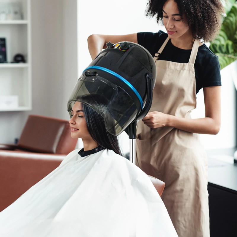 SEGAWE 1300W Adjustable Hooded Floor Salon Hair Bonnet Dryer Stand