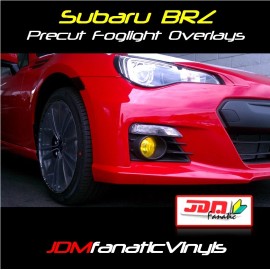 JDMFV YELLOW Fog light Overlays Tint JDM Rally Precut BR-Z gt86 Wrap (FITS: 13-18 BRZ)