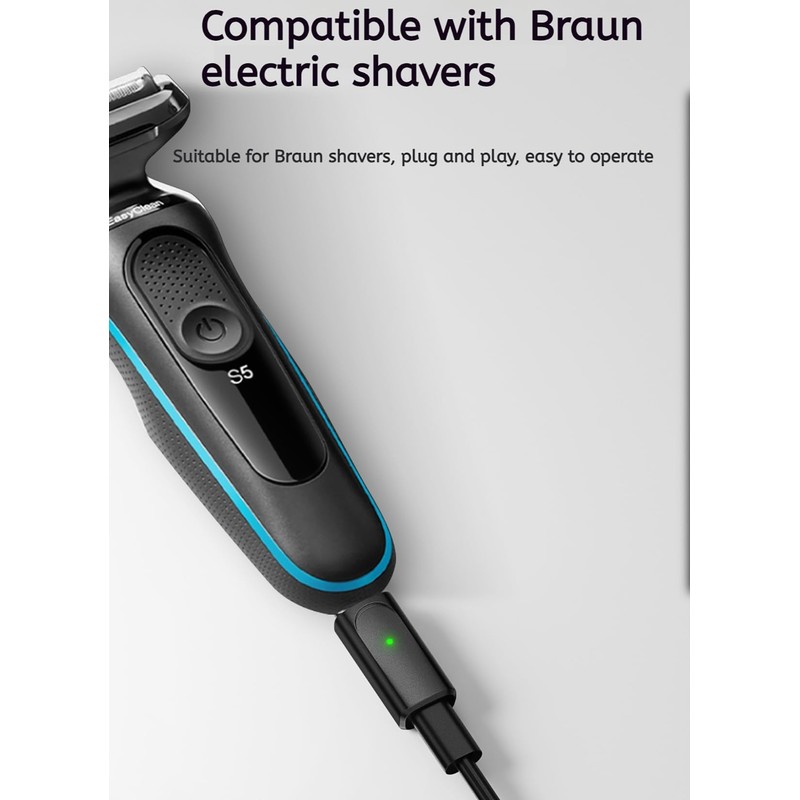 WITRN USB-C to Braun Shaver Charging Adapter, Compatible with Series