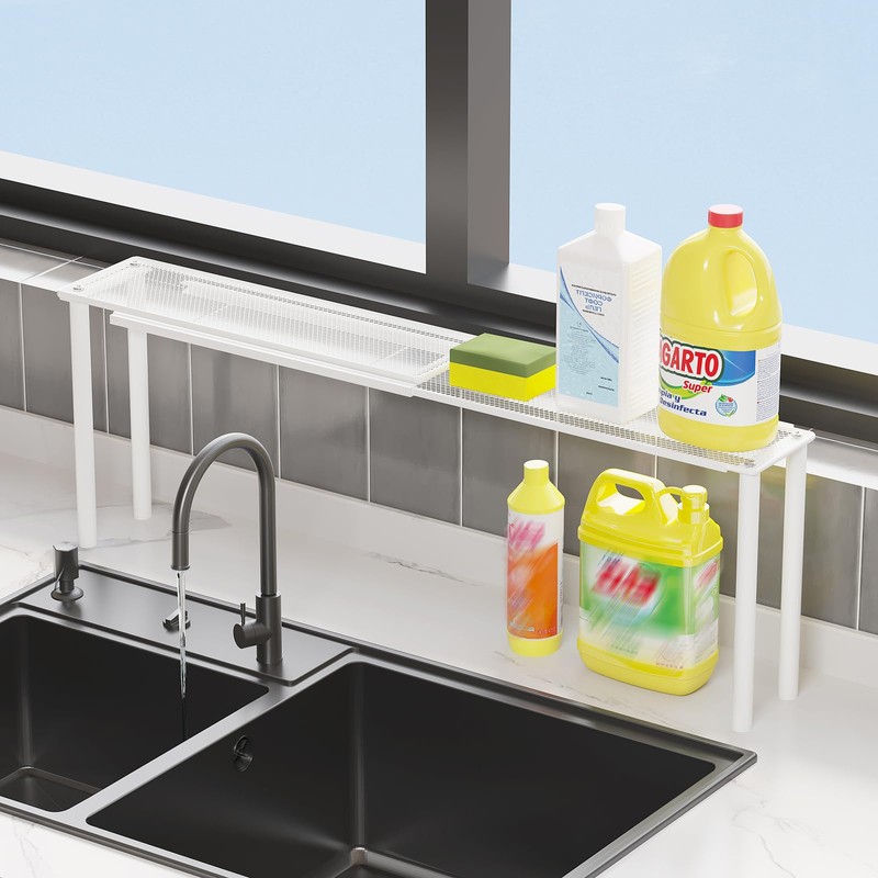 WOCHUANGSI Expandable Window Shelf for Plants Kitchen Sink Organizer Stackable