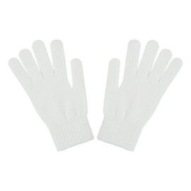 SHEVERCH White Winter Knit Gloves for Men Women Soft Fleece Lined Thermal Warm Gloves Cold Weather