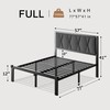 Einhomn Full Size Metal Bed Frame, Platform Bed with Upholstered