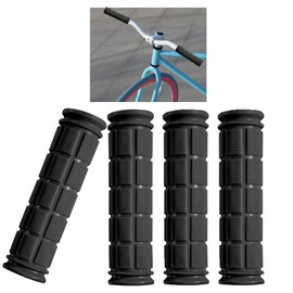 2 Pairs of Non-Slip Soft Rubber Bicycle Handlebar Grips Ergonomic Bicycle Grips Handlebar Grips Handlebar Grip Hand Grips for Mountain Bike Bicycle Inner Diameter: 22 mm (Black)