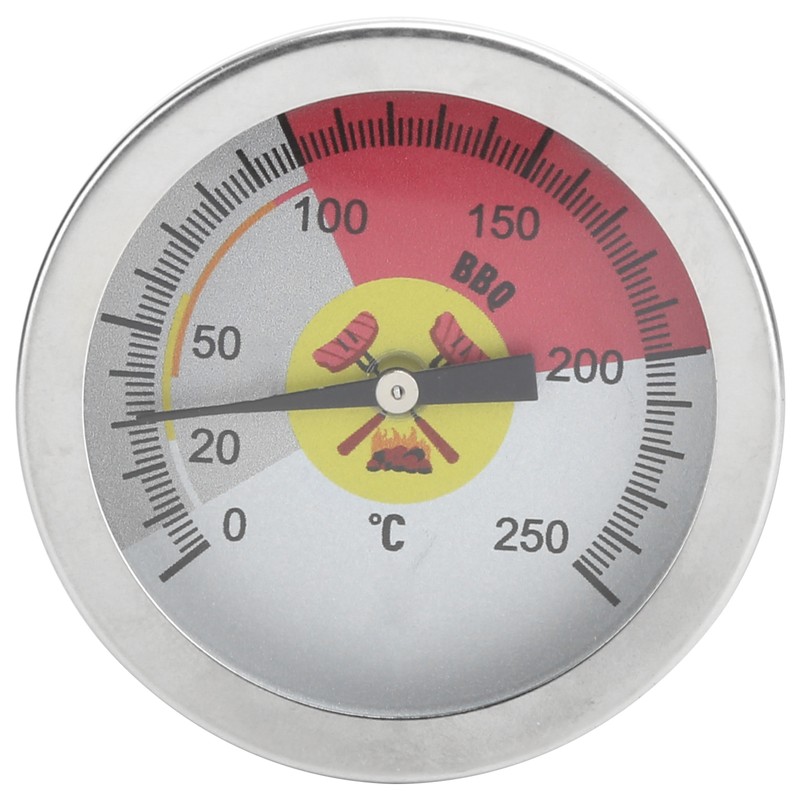 0‑250℃ Grill Thermometer Stainless Steel Oven Pointer Thermometer Temperature Gauge