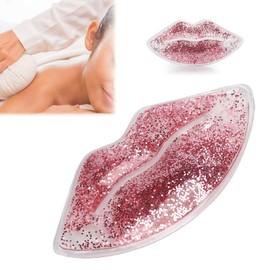 Gel Lip Mask, Reusable Ice Pack LipShaped Pads LeakageProof Compress Pack Hot Cold Therapy Facial Lip Guard, Anti-Aging Lip Care Pad for Reduce Swelling of Lips