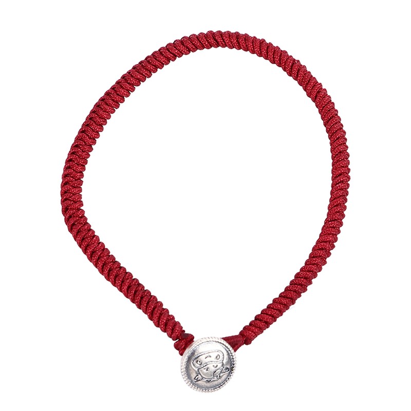 Ox Zodiac Bracelet Red Rope S925 Silver Ornament Woven Bracelet