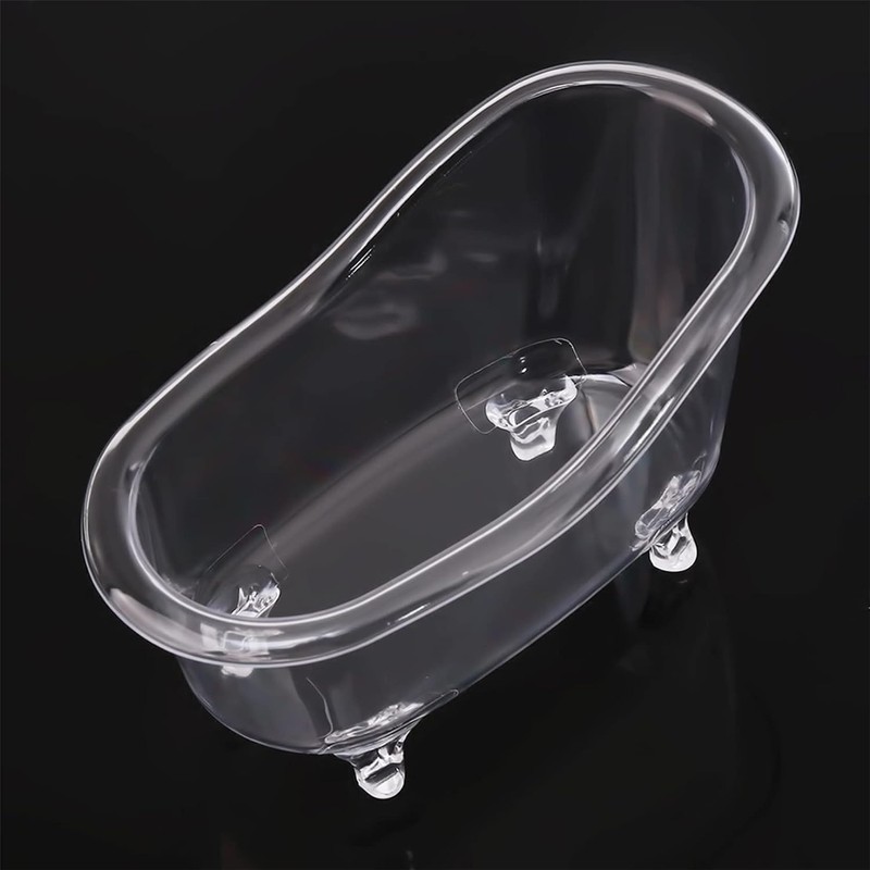 Clear Mini Bathtub Sundries Storage Box Jewelry Storage Box Makeup