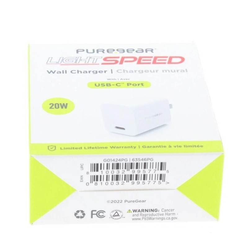 PureGear Pure Gear Light Speed 20W USB-C Universal Fast Wall