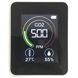 Cresel GRS106-CO2R CO2 Monitor with Thermometer and Hygrometer, White Small