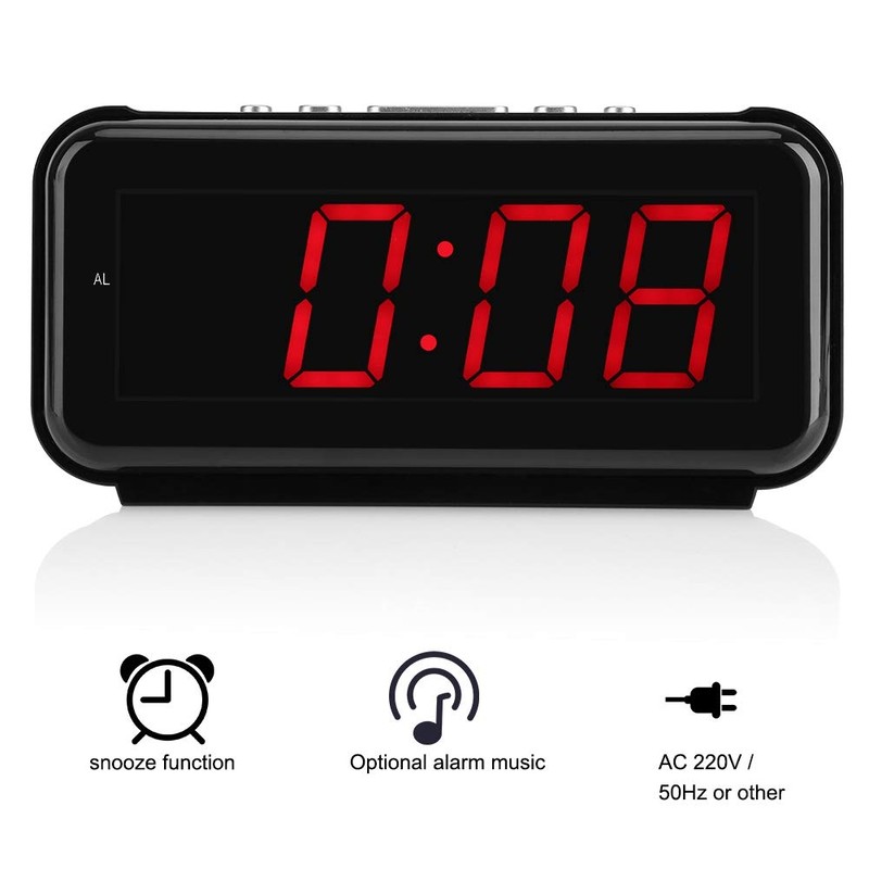 Haofy Electronic Table Digital Alarm Clock Desktop 220 V Large