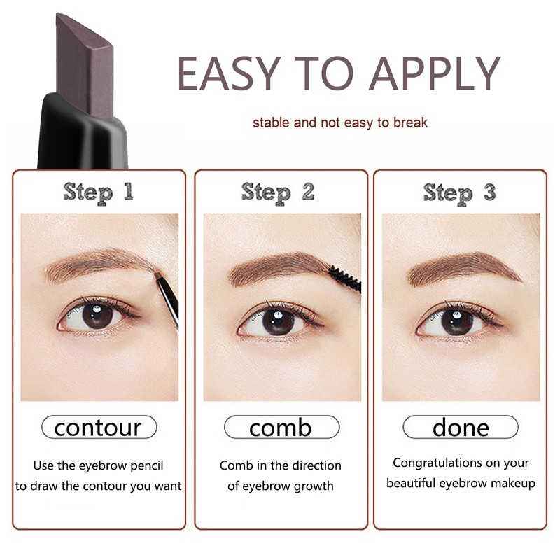 Eyebrow Pencil Dual-Sided Eye Brower Pencil, Fine Tip Rapid Brow