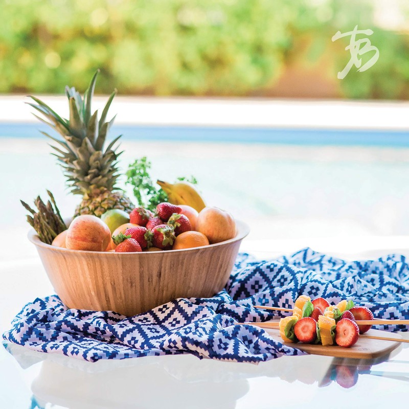 Totally Bamboo Flared Bamboo Serving Bowl, 12" x 12" x