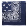 Motique Accessories Extra Large Paisley Bandana 27x27 Inch - Navy