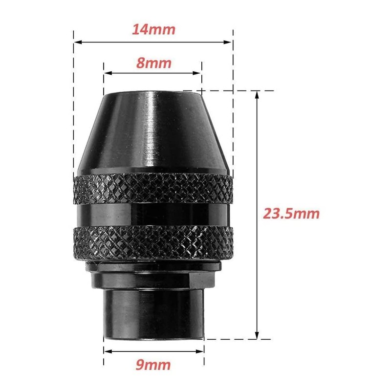 Gasea 6 Packs Quick Change Keyless Chucks, 0.8-3.2mm Drill Keyless