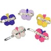 Crocheted Butterfly Barrettes, 5-Pack