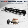 BIHOMIFI Baseball Bat Wall Mount Rack & Baseball Ring Set,