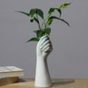White Ceramic Vases Hand Bud Flower Vase for Decor Hhydroponic