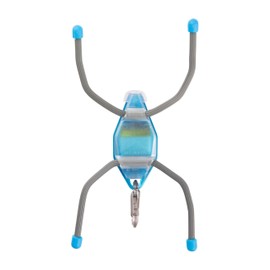 Nite Ize BugLit Rechargeable Micro Flashlight - LED Bug Light for Indoors or Outdoors - Clip On Reading Light - Tent Light for Camping - Task Light with Gear Tie Legs - USB Rechargeable - Bright Blue