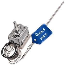 VIOKS Thermostat Temperature Controller Replacement for Amica 8032828 EGO 55.17069.140 Temperature Selector Oven Thermostat 299°C for Oven Cooker Replacement Parts