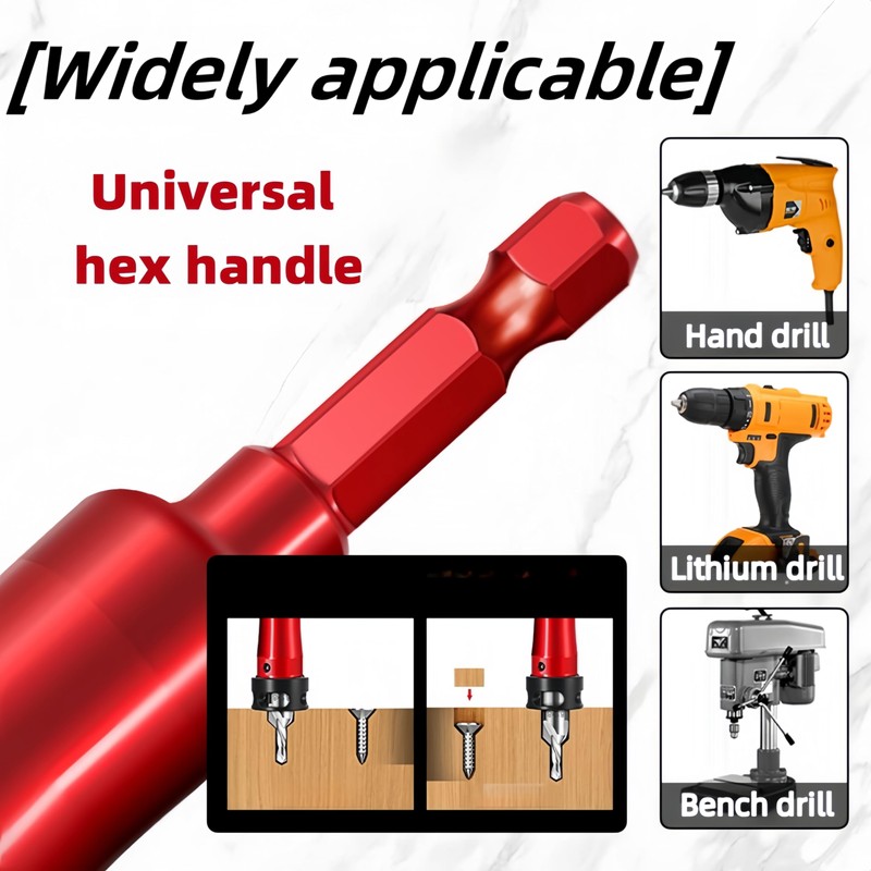Countersink Drill Bit Set with Low Friction Depth Stop