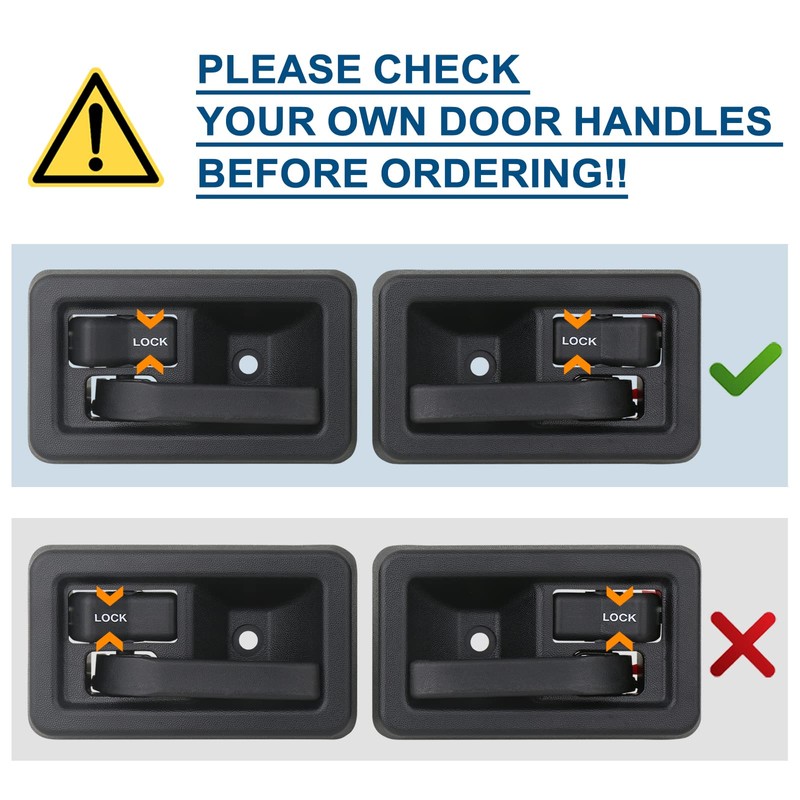 APPERFiT Exterior & Interior Door Handles w/Keepers Compatible with Jeep
