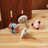 Ajuny Set of 12 Modern Ceramic Knobs - Multicolor Hand-Painted