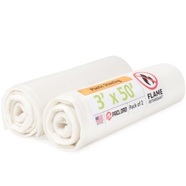 Paclord Flame Retardant Plastic Sheeting 3' x 50' (300 Sq Ft), Pack of 2 – USA-Made Heavy-Duty 4 mil LDPE Plastic Tarp for Welding, Painting & Construction – Fire-Rated, Waterproof, Tear-Resistant