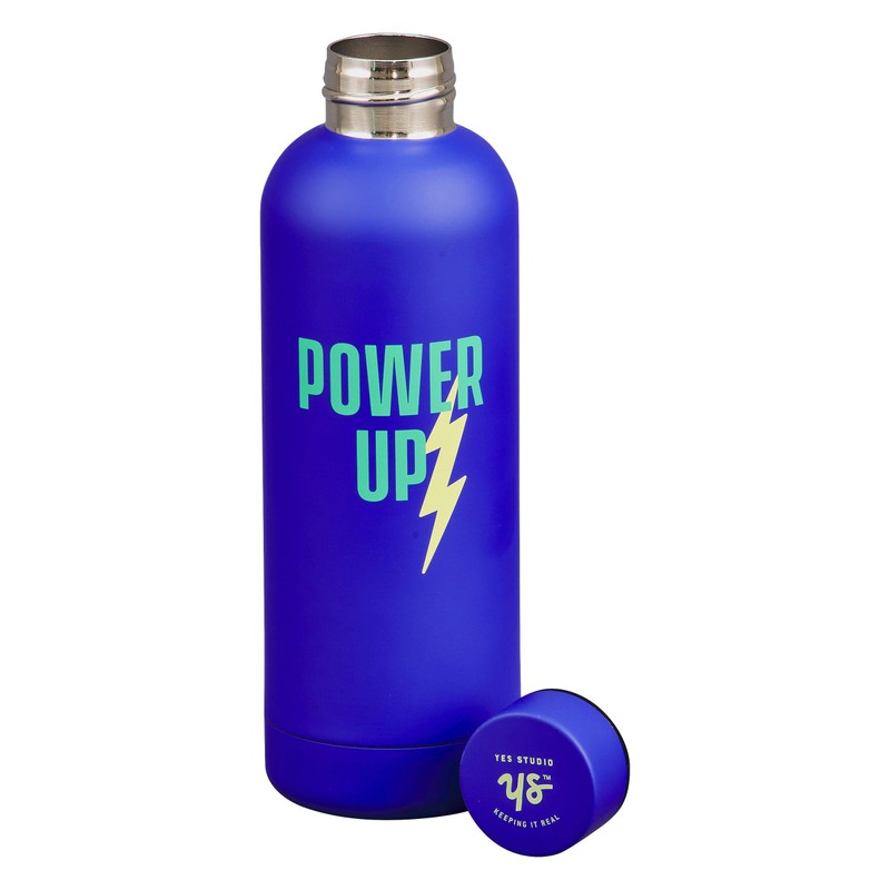 Yes Studio YST201 Power Up Water Bottle, 18/10 Steel
