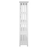 Oakestry Mission Style 5 Shelf White Bookcase Tall Wooden Bookshelf