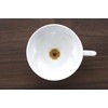 Claire Hasamiyaki Crystal Carving Story Cup & Saucer, White
