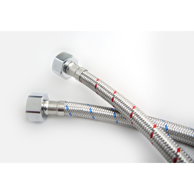 Pack of 2 Monobloc Flexible Braided Tap Connector Tails Hoses
