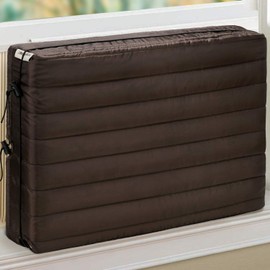 FORSPARK Indoor Air Conditioner AC Covers for Inside with Free Drawstring, 25L x 18H x 3.5D inches Brown