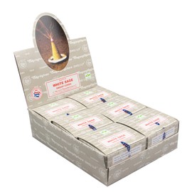 Satya White Sage Incense Dhoop Cones 12 Cones = 12 Packs