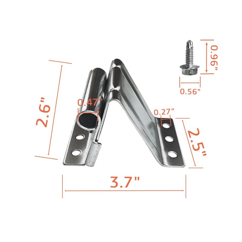 2 Pcs Garage Door Adjustable Top Bracket Garage Door Roller/Hinge