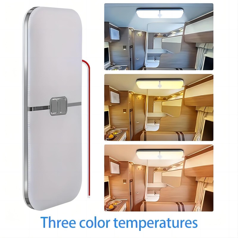 ANYPOWK 12 Volt LED RV Lights - Dimmable 3 Color