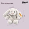 Steiff Hoppie Rabbit, 18 cm Plush Bunny with Floppy Ears,